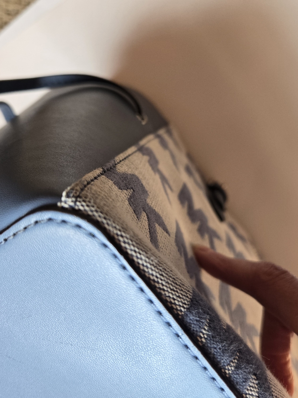 Michael Kors Blue  Canvas Tote - Picture 2 of 13